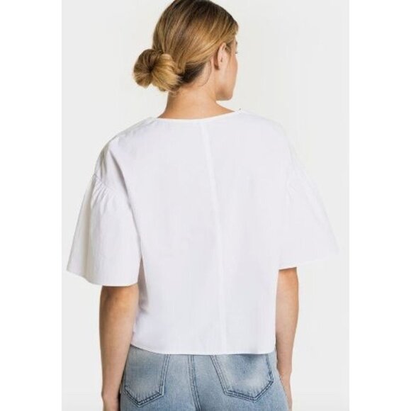 A.L.C. Kyrie White Cotton Top-sz 10 - Picture 2 of 12